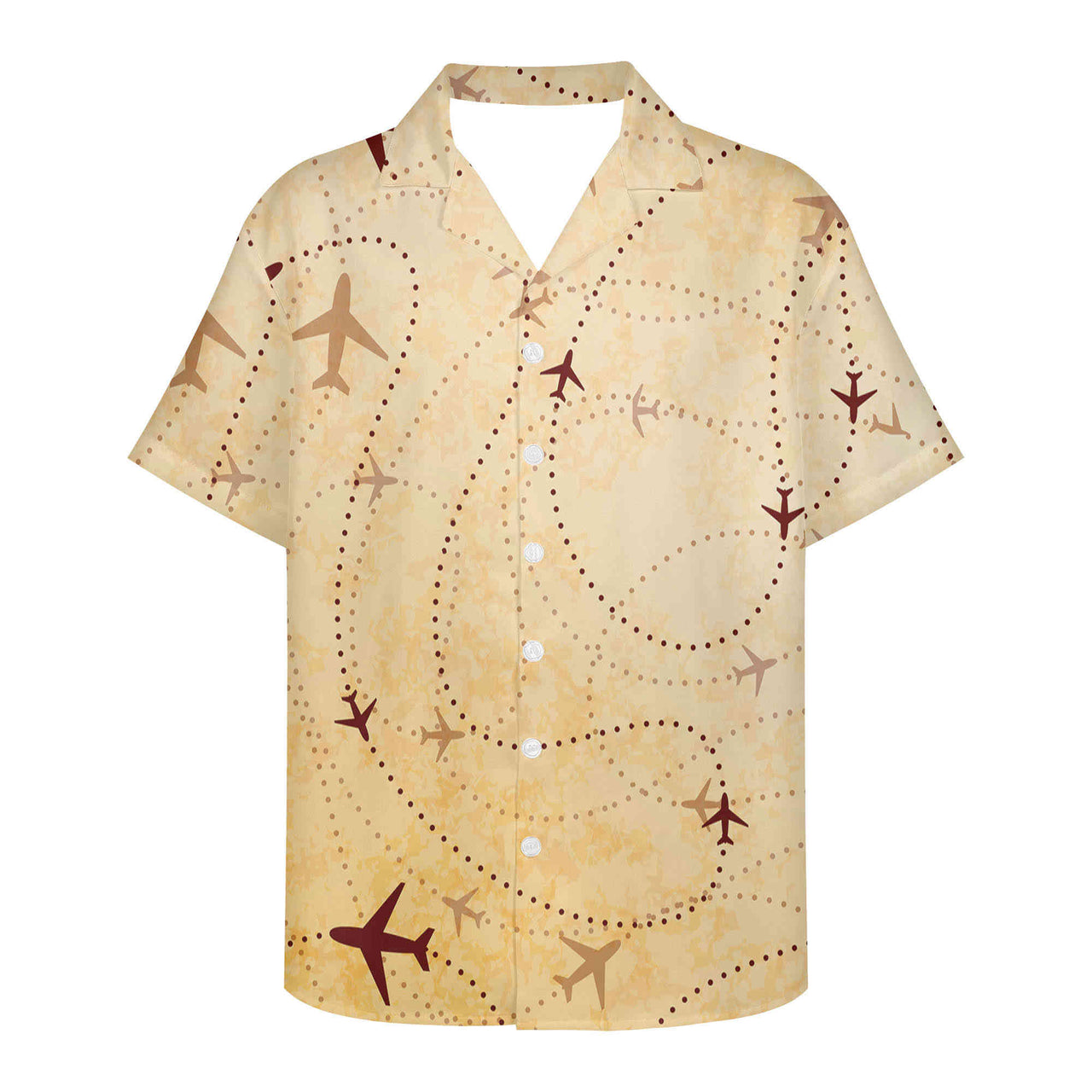 Vintage Travelling with Aircraft Designed 3D Hawaiian Shirts