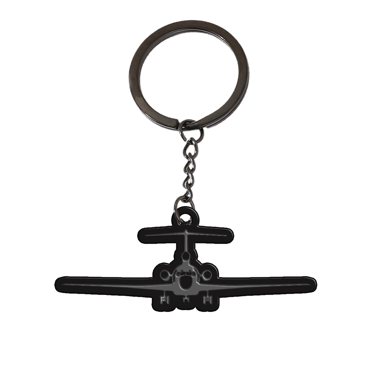 Boeing 727 Silhouette Designed Hollow Key Chains