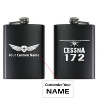 Thumbnail for Cessna 172 & Plane Designed Stainless Steel Hip Flasks