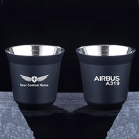 Thumbnail for Airbus A319 & Text Designed Double Wall Stainless Steel Coffee Mugs