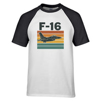 Thumbnail for Retro Fighter Jet F16 Designed Raglan T-Shirts