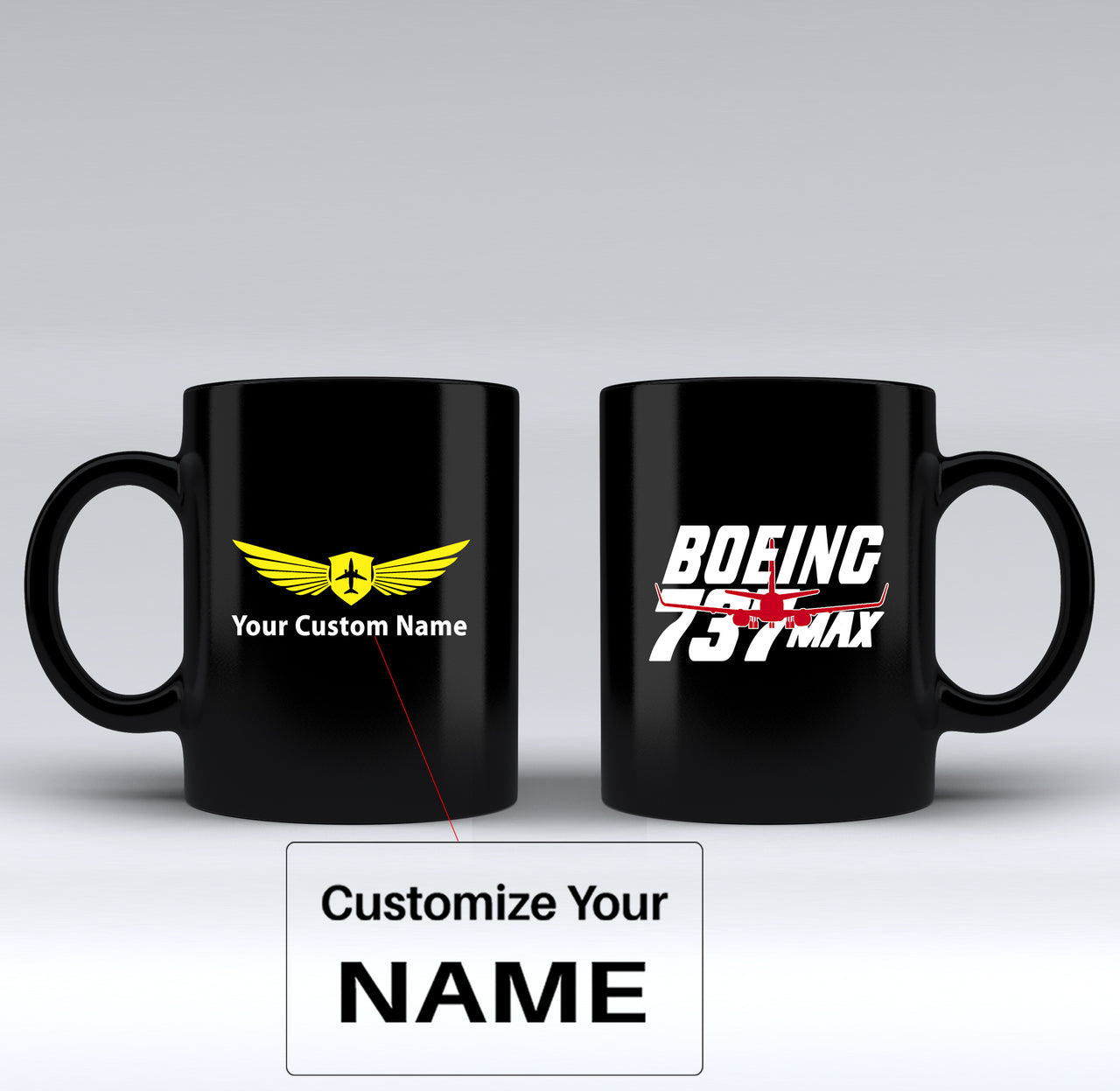 Amazing Boeing 737 Max Designed Black Mugs