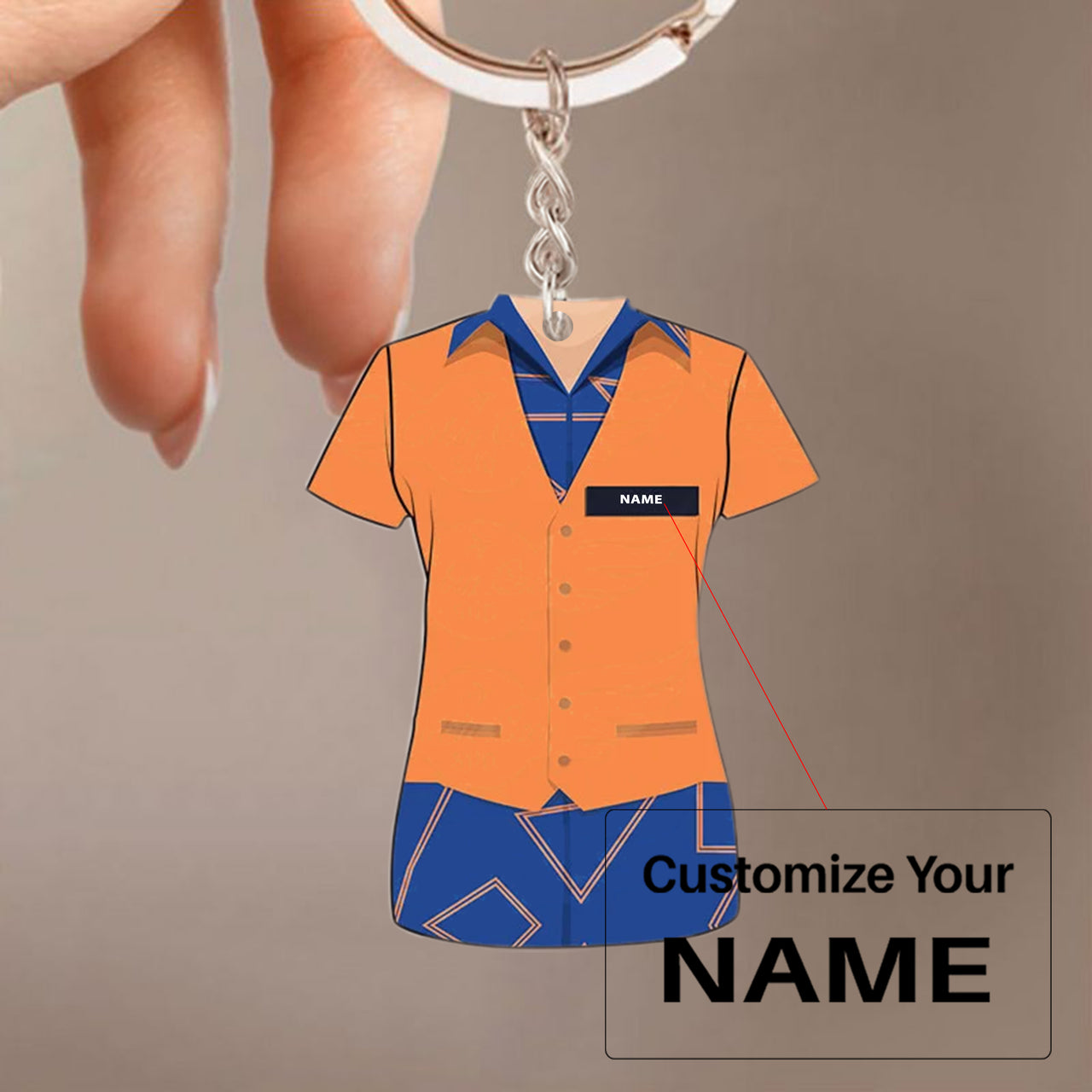 Jetstar Airlines Uniform Acrylic Keychain