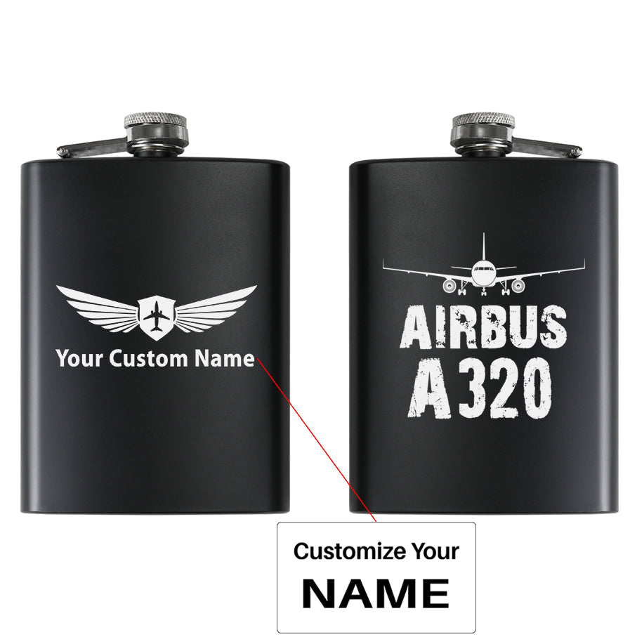 Airbus A320 & Plane Designed Stainless Steel Hip Flasks