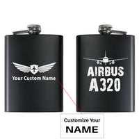 Thumbnail for Airbus A320 & Plane Designed Stainless Steel Hip Flasks