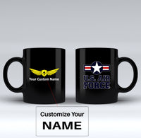 Thumbnail for US Air Force Designed Black Mugs