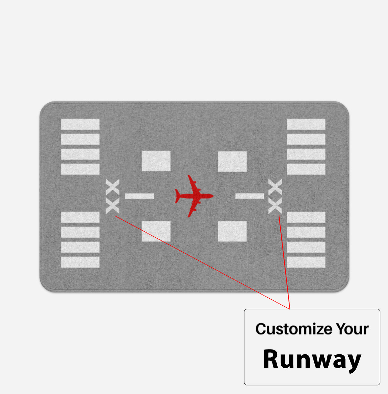 Special Runway (Gray) Custom Runway Designed Door Mats