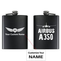 Thumbnail for Airbus A350 & Plane Designed Stainless Steel Hip Flasks