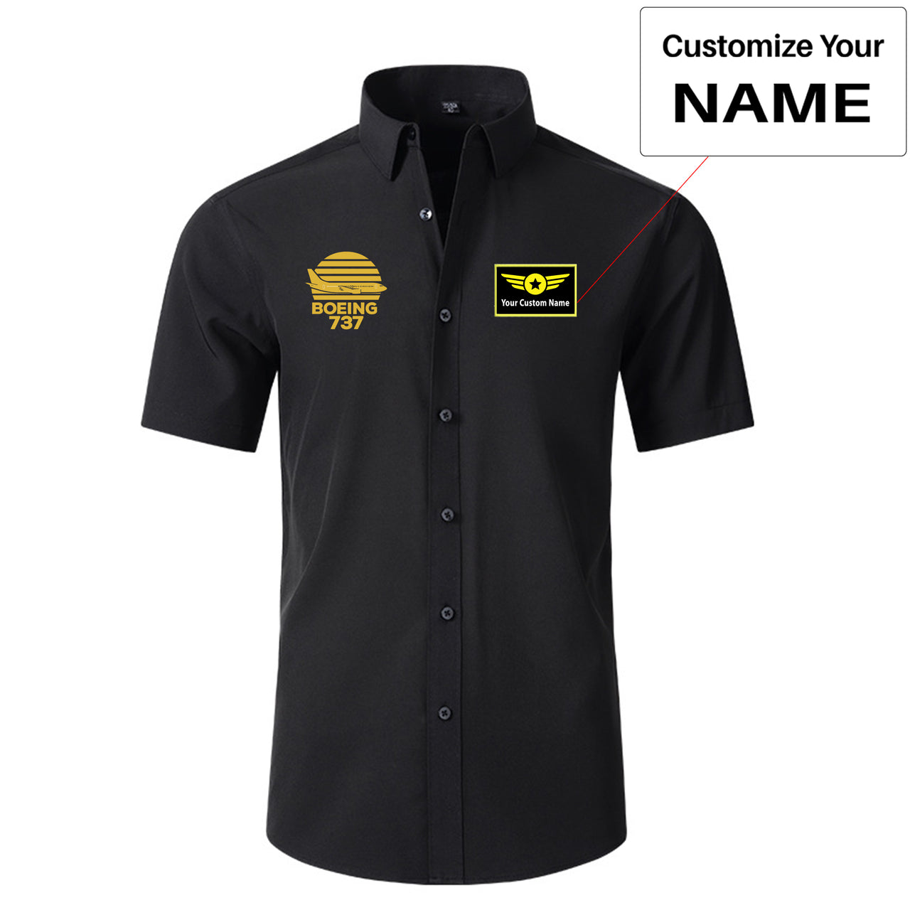 Retro Boeing 737 Designed Short Sleeve Shirts