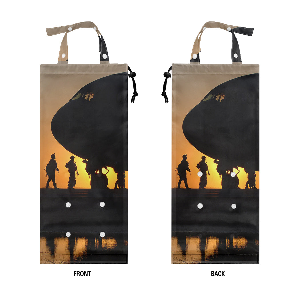 Band of Brothers Theme Soldiers Designed Car Folding Garbage Bags