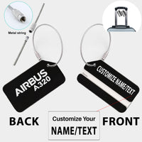 Thumbnail for Airbus A320 & Text Designed Fashion Metal Luggage Tags