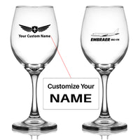 Thumbnail for The Embraer ERJ-175 Designed Wine Glasses