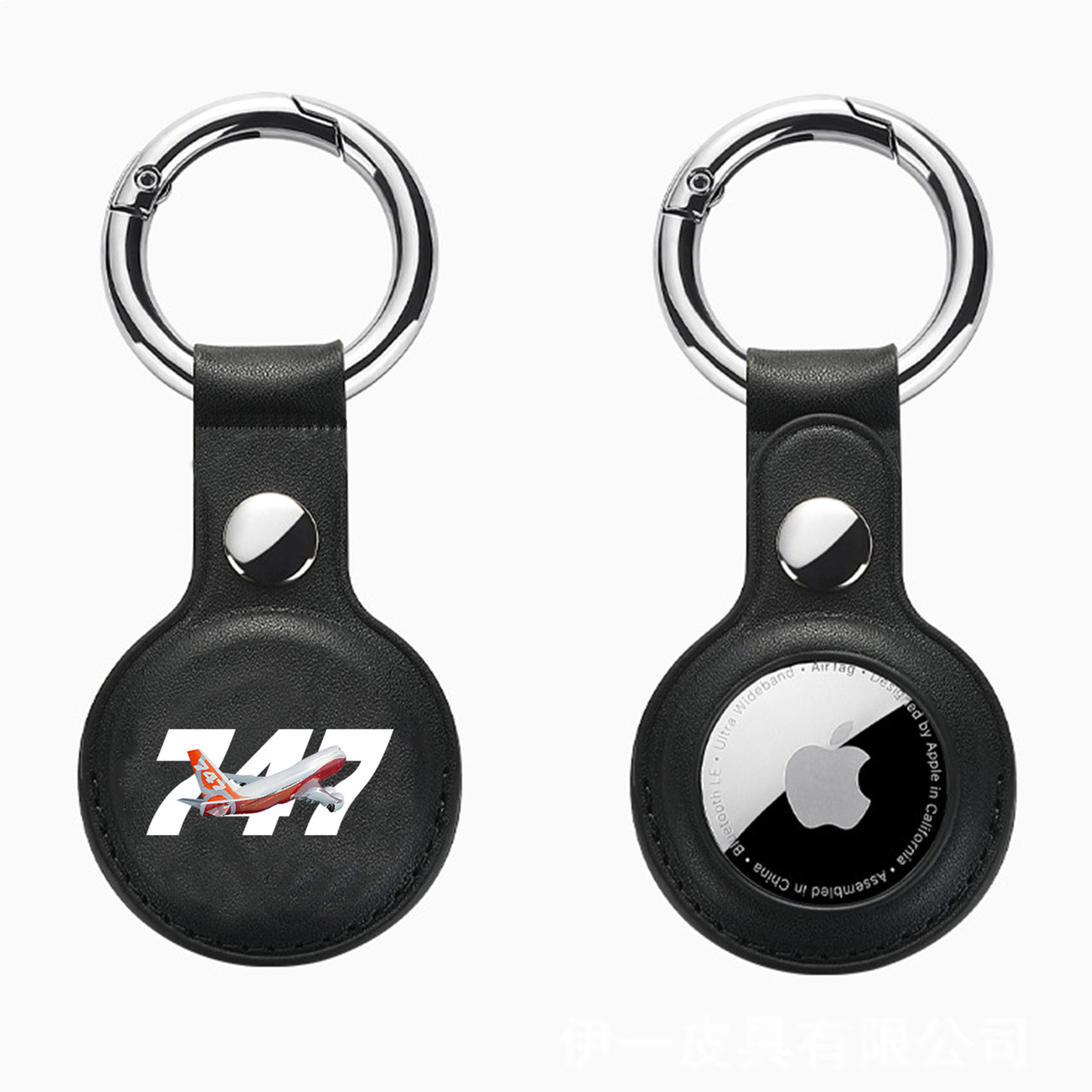 Super Boeing 747 Intercontinental Design Airtags Leather Cases
