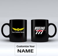 Thumbnail for Amazing Boeing 777 Designed Black Mugs
