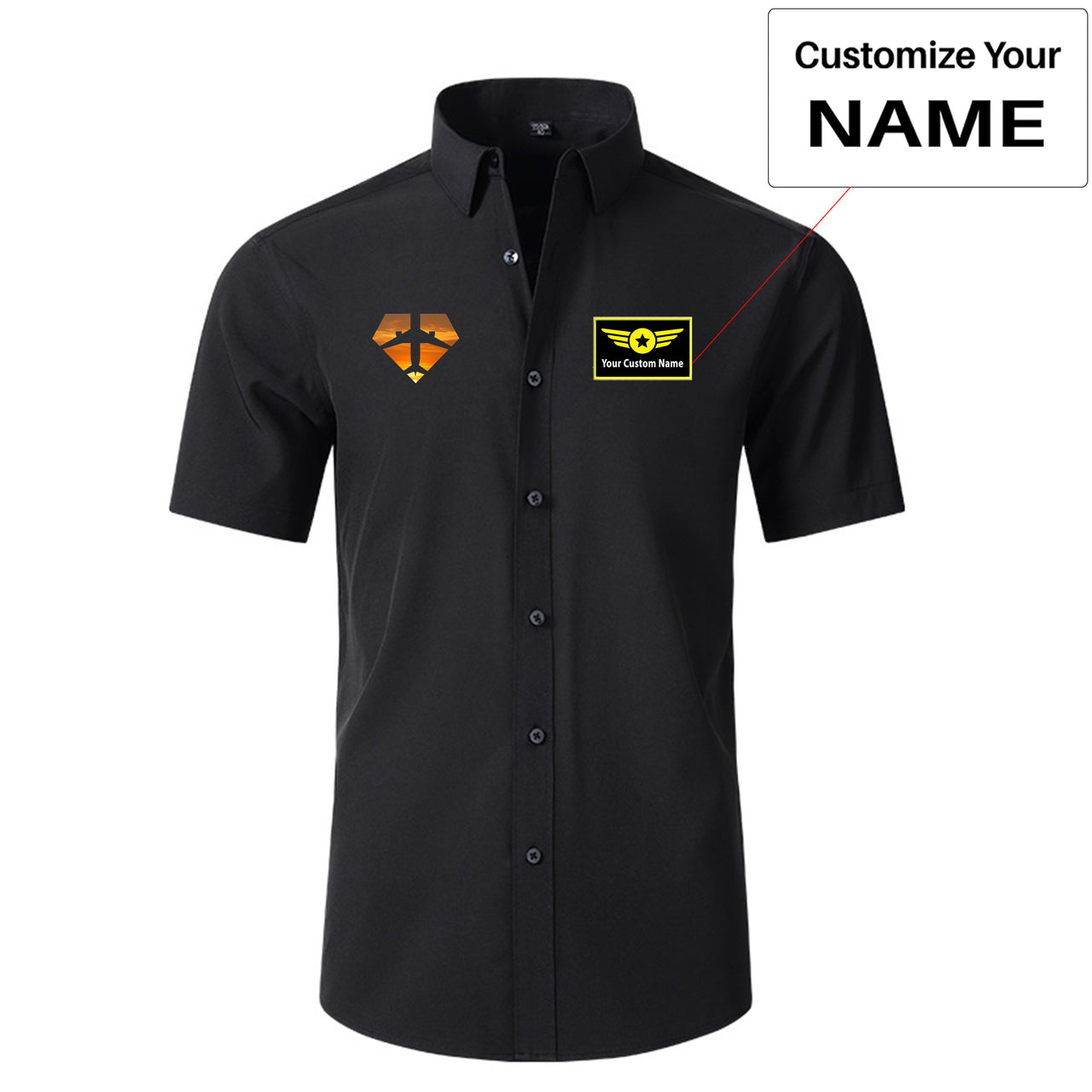 Supermen of The Skies (Sunset) Designed Short Sleeve Shirts