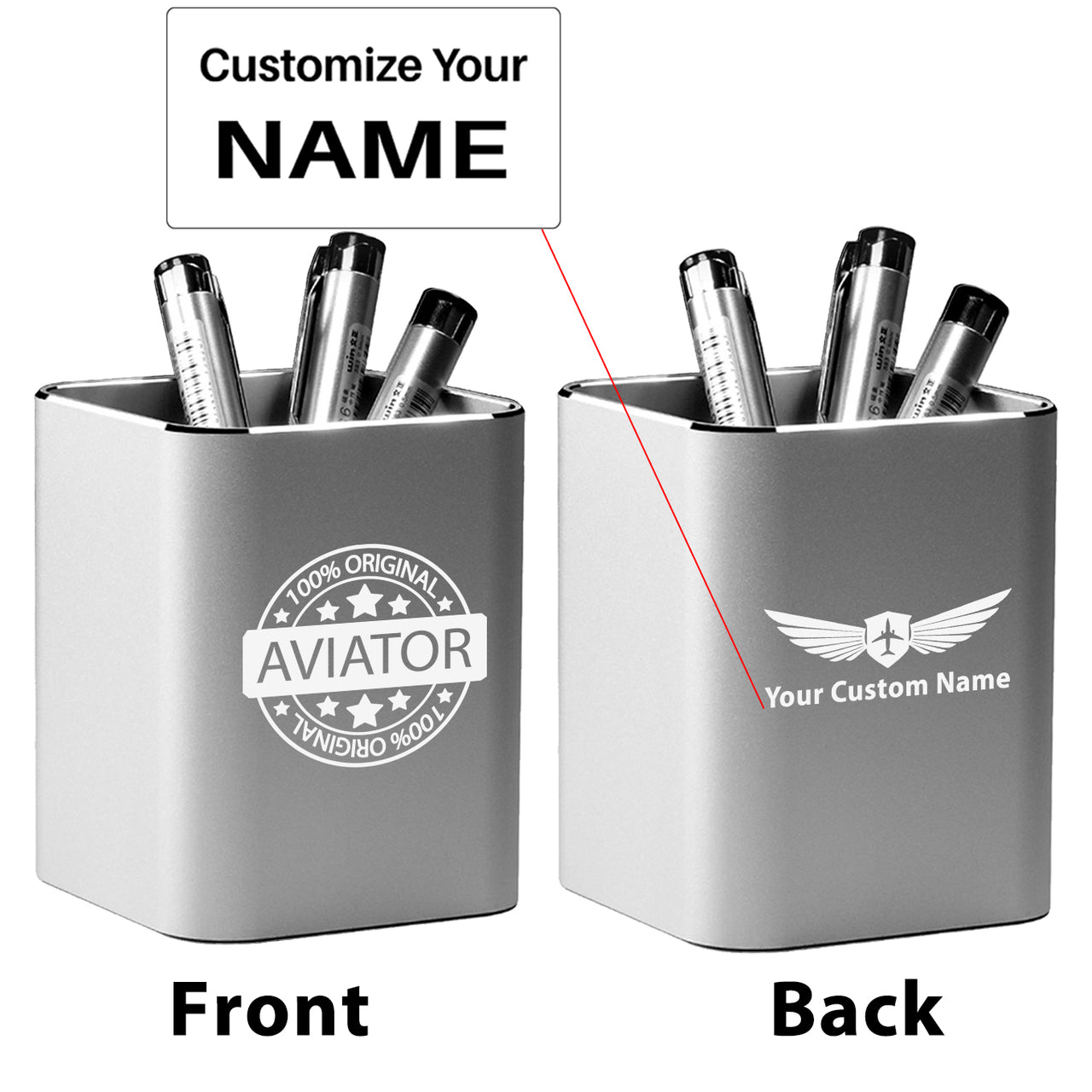 100 Original Aviator Designed Aluminium Alloy Pen Holders