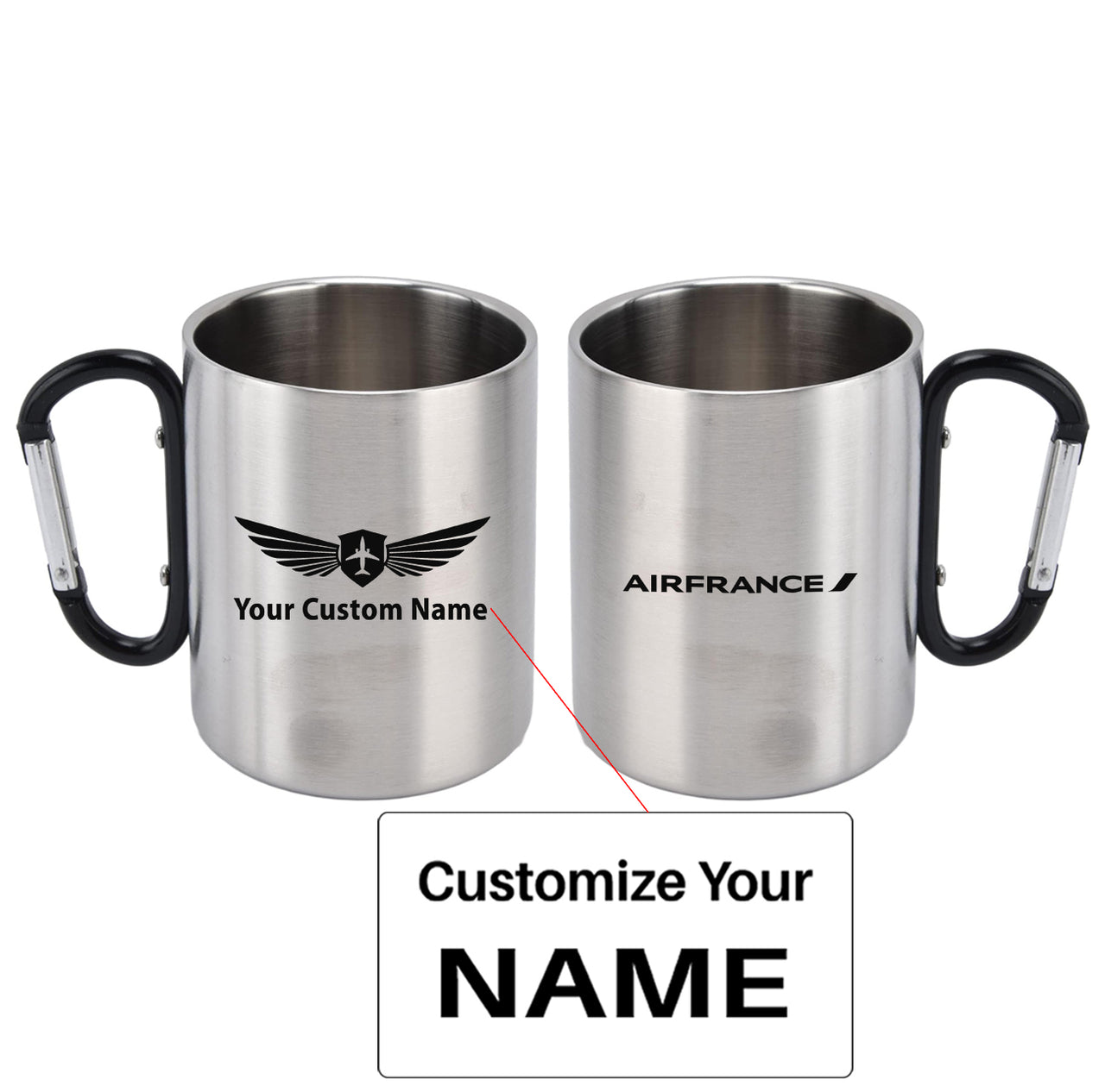 Air France Airlines Designed Stainless Steel Outdoors Mugs