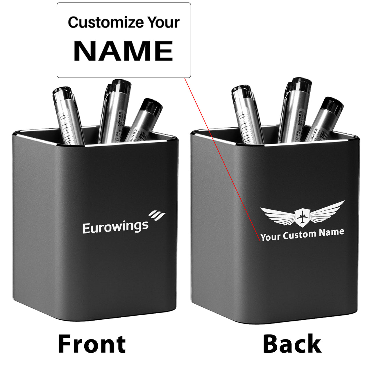 Eurowings Airlines Designed Aluminium Alloy Pen Holders