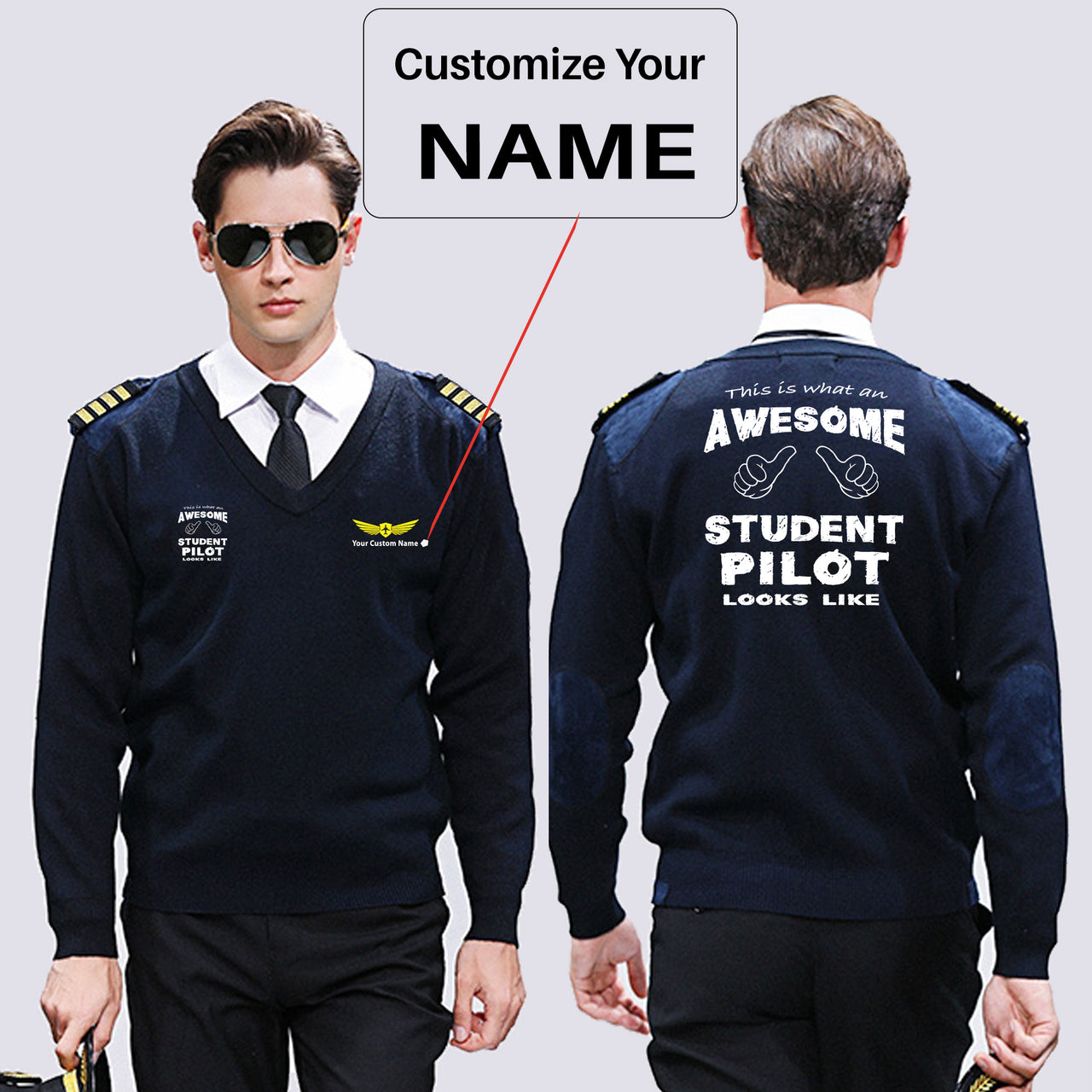 Student Pilot Designed Wool Pilot Sweaters