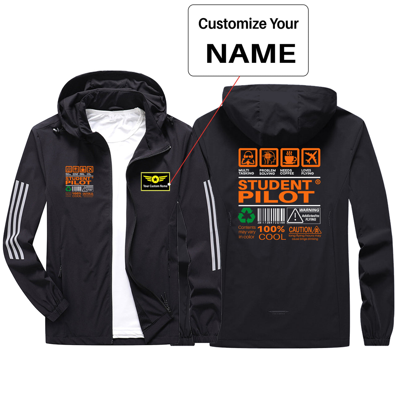 Student Pilot Label Sport & Running Jackets