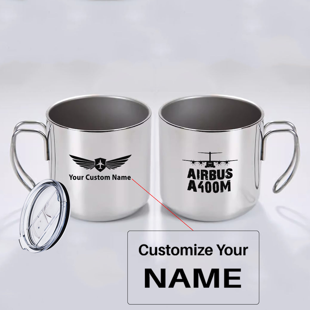Airbus A400M & Plane Designed Stainless Steel Portable Mugs