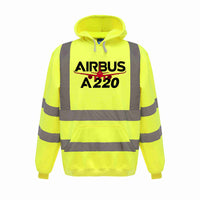 Thumbnail for Amazing Airbus A220 Designed Reflective Hoodies