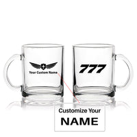 Thumbnail for 777 Flat Text Designed Coffee & Tea Glasses