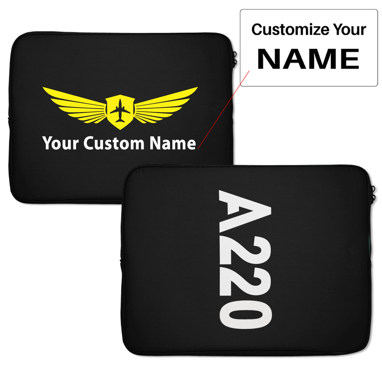 A220 Text Designed Laptop & Tablet Cases
