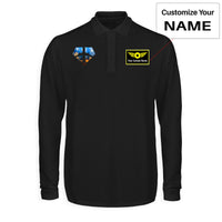 Thumbnail for Supermen of The Skies (Sunrise) Designed Long Sleeve Polo T-Shirts