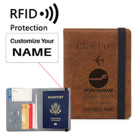 Thumbnail for Finnair Airlines Designed Passport Cover Travel Wallet Passport Holder