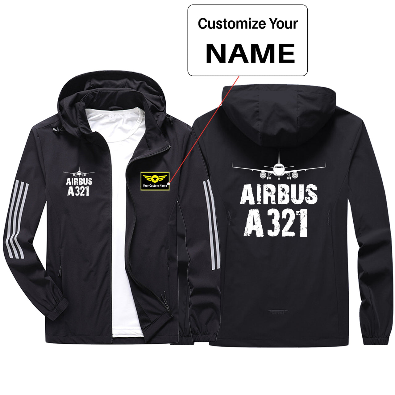 Airbus A321 & Plane Sport & Running Jackets