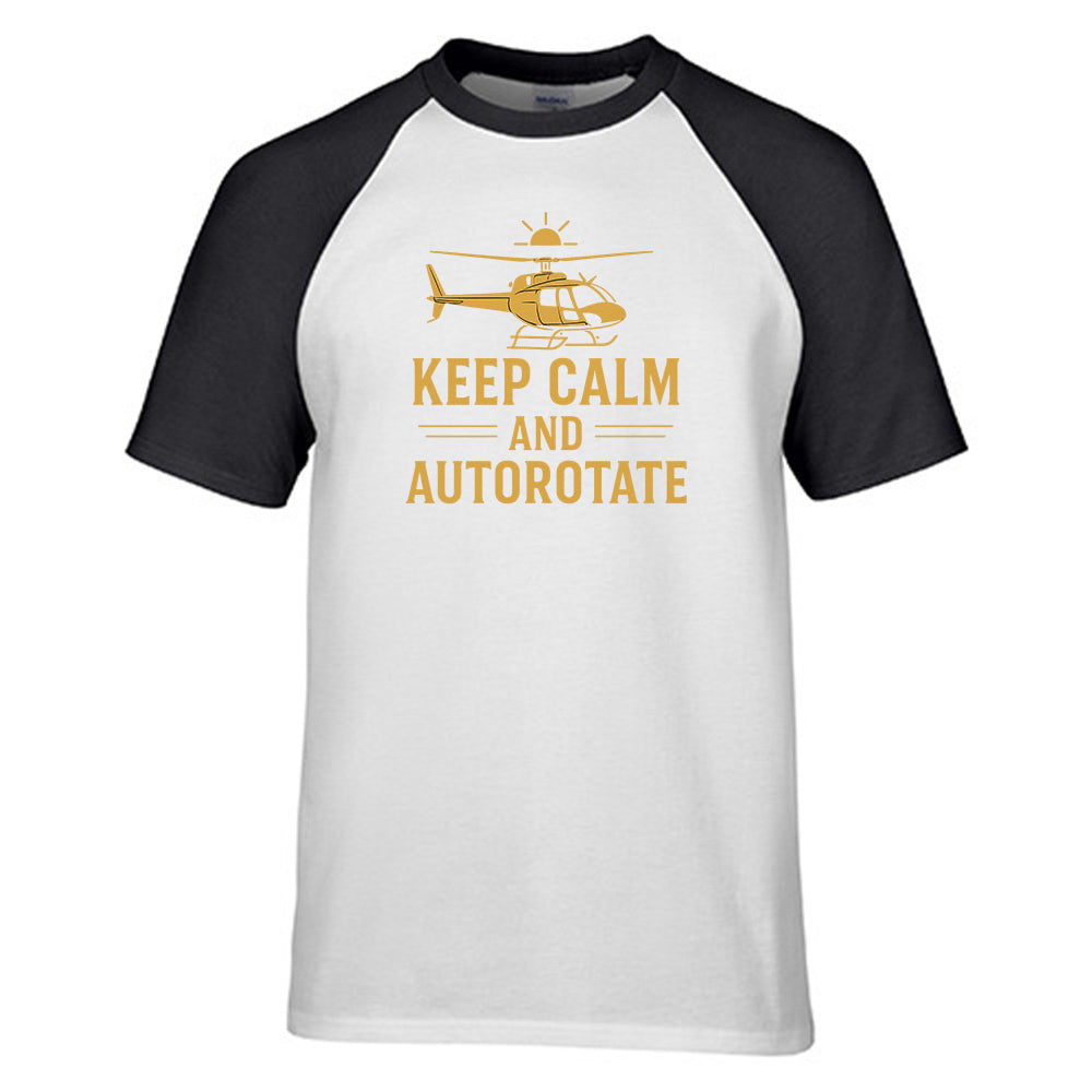 Keep Calm and Autorotate Designed Raglan T-Shirts