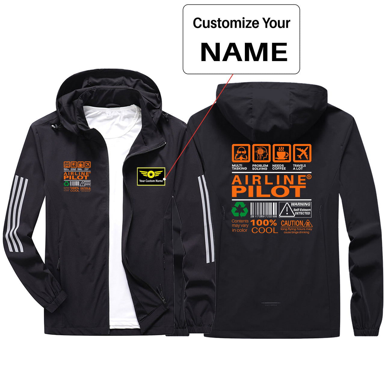 Airline Pilot Label Sport & Running Jackets