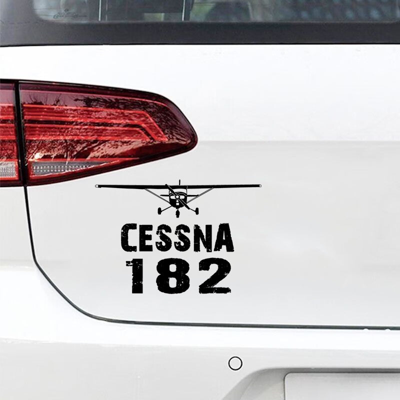 Cessna 182 & Plane Designed Car Sticker