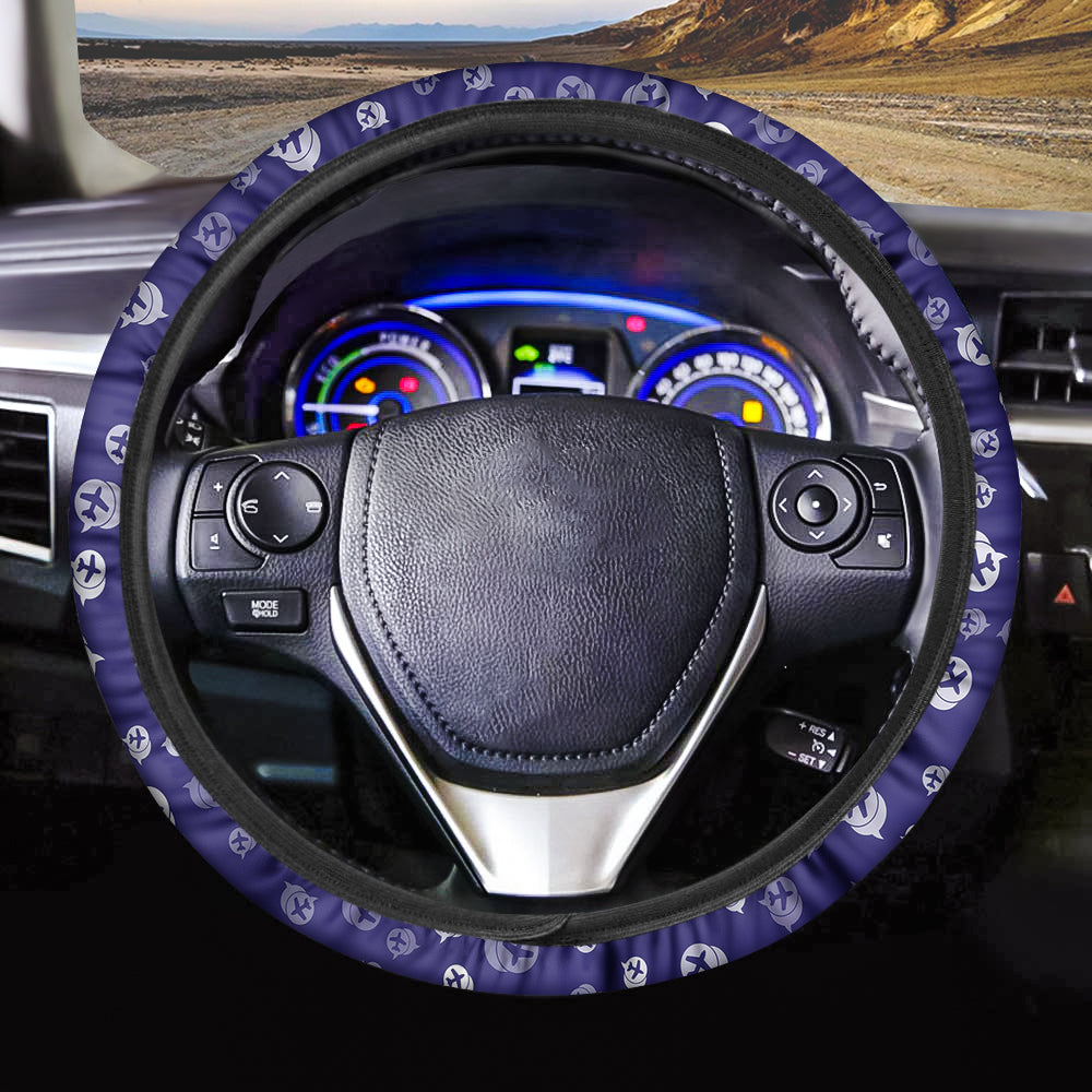 Airplane Notification Theme Designed Car Steering Wheel Cover