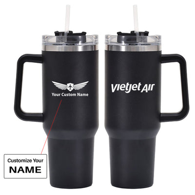 VietJet Air 40oz Stainless Steel Car Mug With Holder