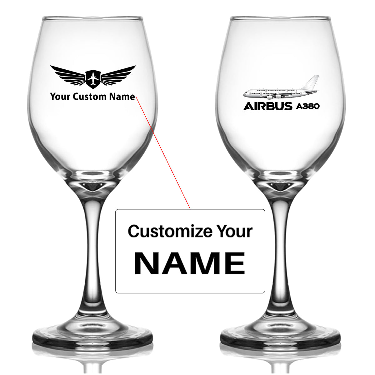 The Airbus A380 Designed Wine Glasses