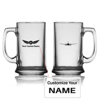 Thumbnail for Airbus A330 Silhouette Designed Beer Glass with Holder