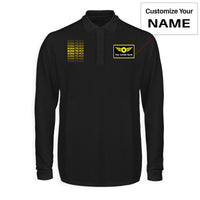 Thumbnail for Born To Fly Opacity Designed Long Sleeve Polo T-Shirts