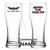 Thumbnail for Ready For Takeoff Designed Pilsner Beer Glasses