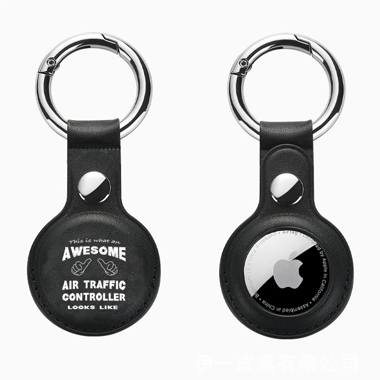 Air Traffic Controller Design Airtags Leather Cases