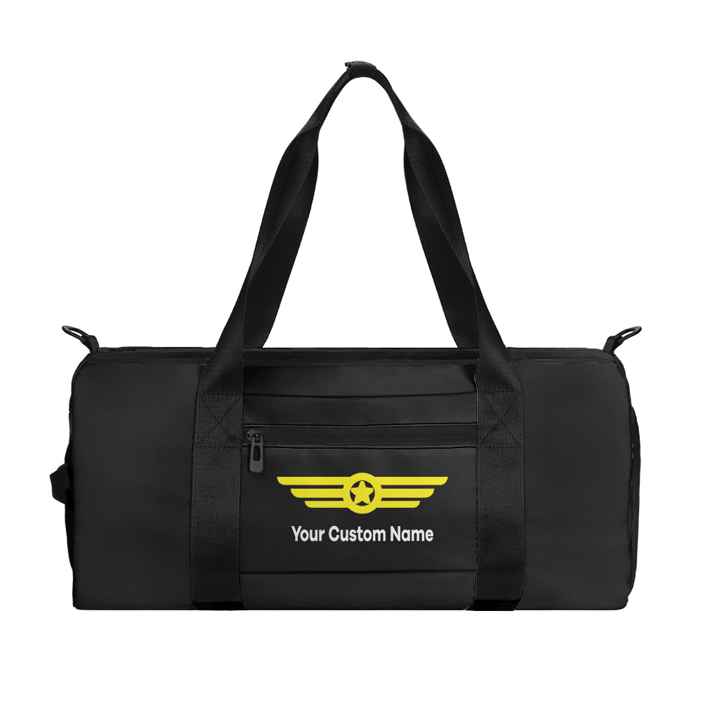 Custom Name (Badge 6) Designed Sports Bag