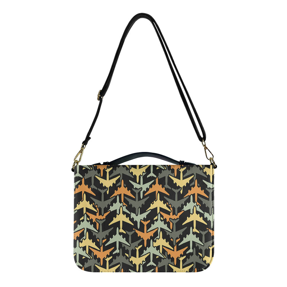 Volume 2 Super Colourful Airplanes 2 Designed PU Accessories Bags Strap Style