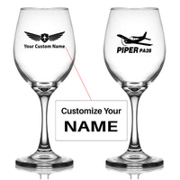 Thumbnail for The Piper PA28 Designed Wine Glasses