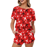 Thumbnail for Fly Be Free Red 2 Designed Women Summer Home Suits