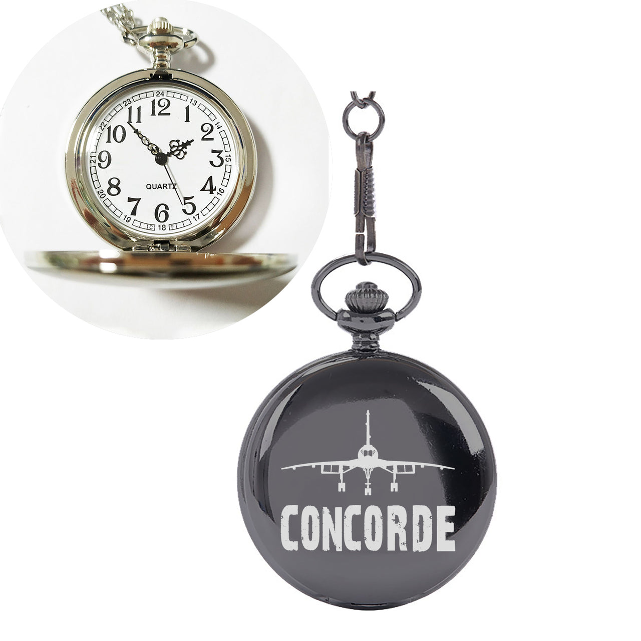 Concorde & Plane Designed Pocket Watches