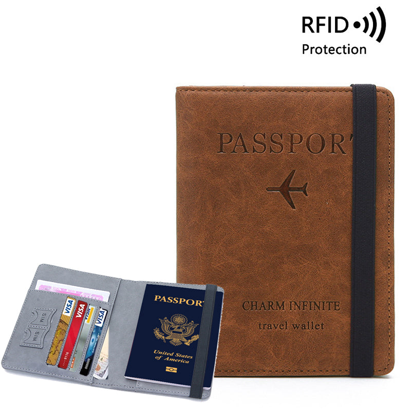 Custom Text  & Name Designed Passport Cover Travel Wallet Passport Holder