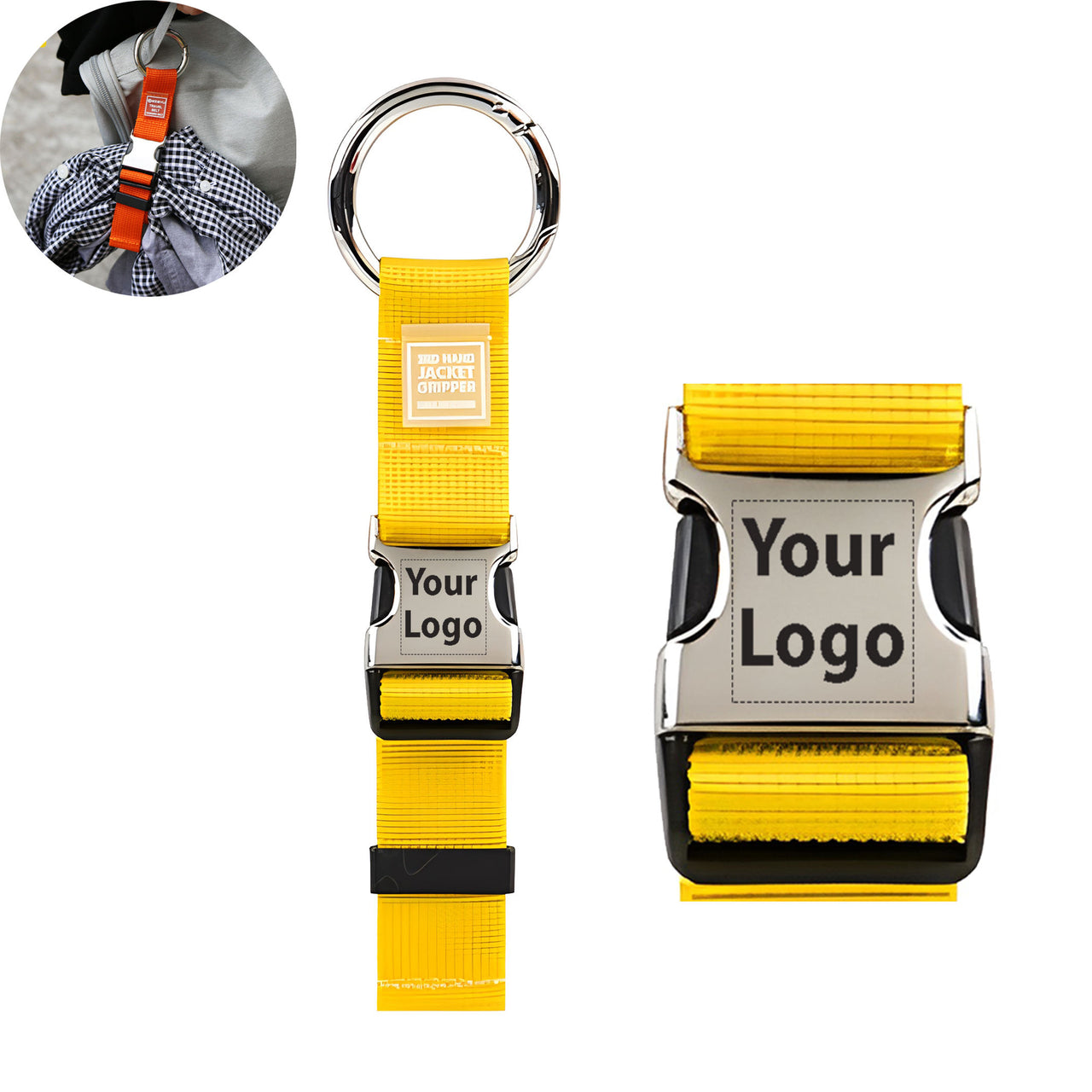 Your Custom Design & Image & Logo & Text Designed Portable Luggage Strap Jacket Gripper