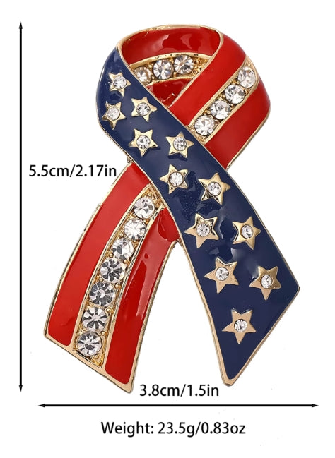 American Flag Scarf  Badge