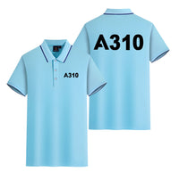 Thumbnail for A310 Flat Text Designed Stylish Polo T-Shirts (Double-Side)